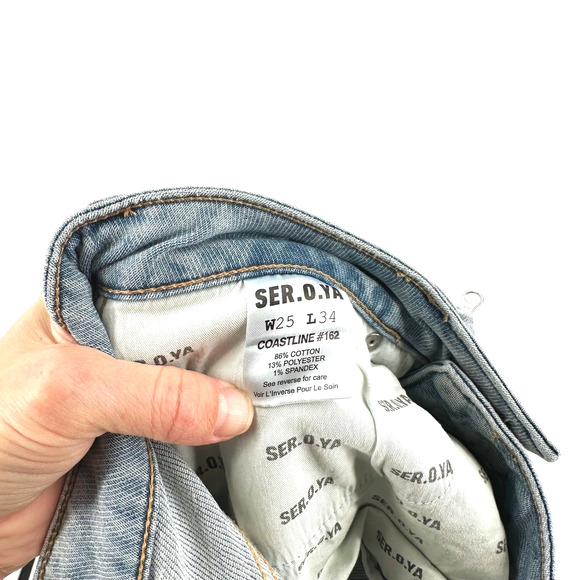 SER.O.YA Stephy Cargo Wide-Leg Jeans Pants Size 25 Baggy Y2K Streetwear Skater - Picture 7 of 9